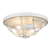 Bradbury 2 Light Flush - Antique White/Grey Ash E27