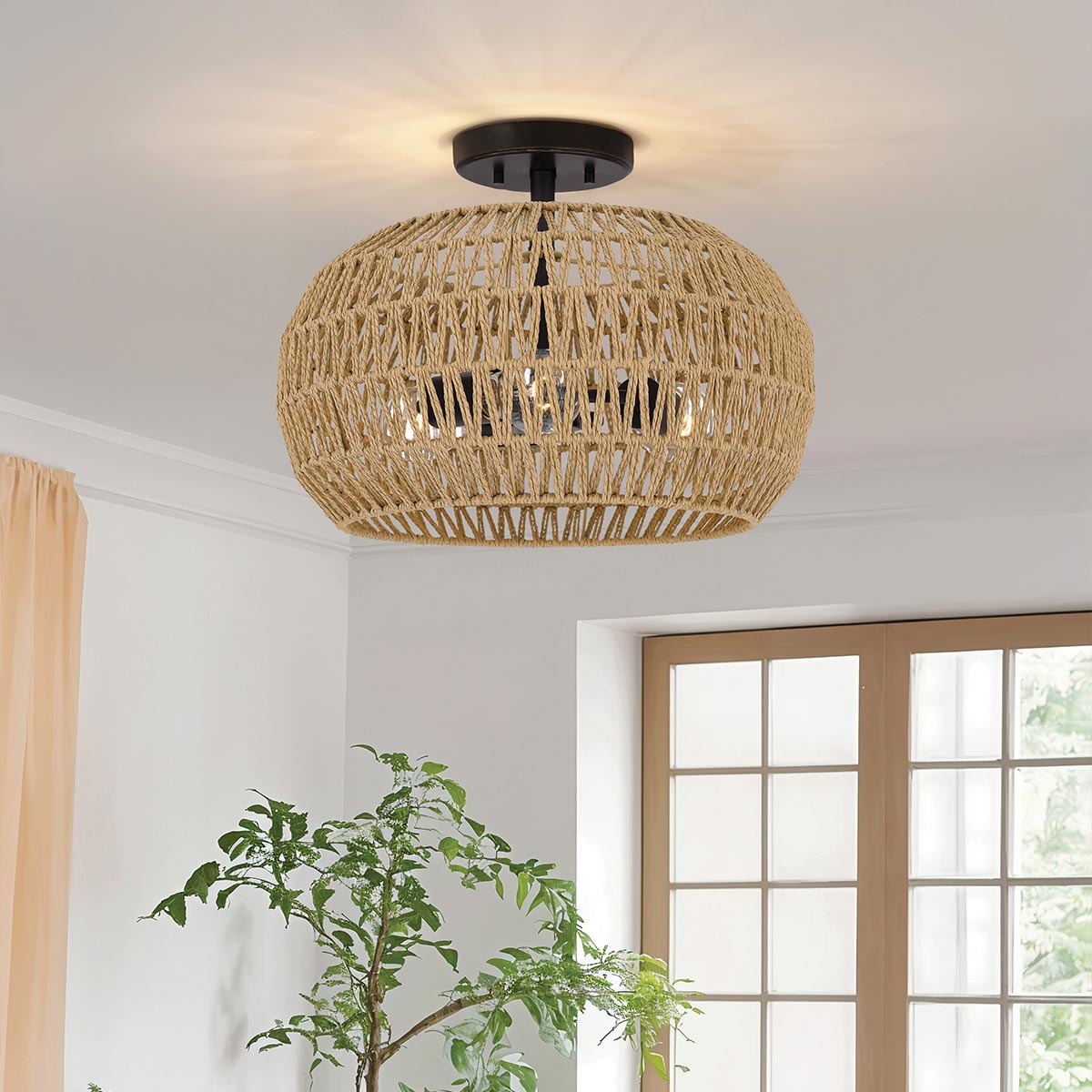 Quoizel Casablanca 3 lt Semi Flush - Palladian Bronze E27