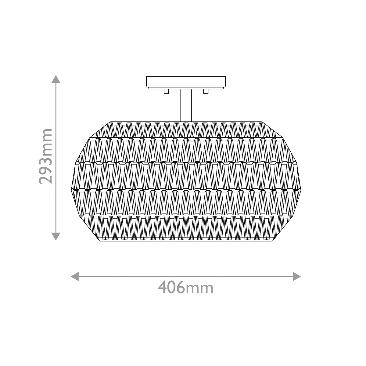 Quoizel Casablanca 3 lt Semi Flush - Palladian Bronze E27