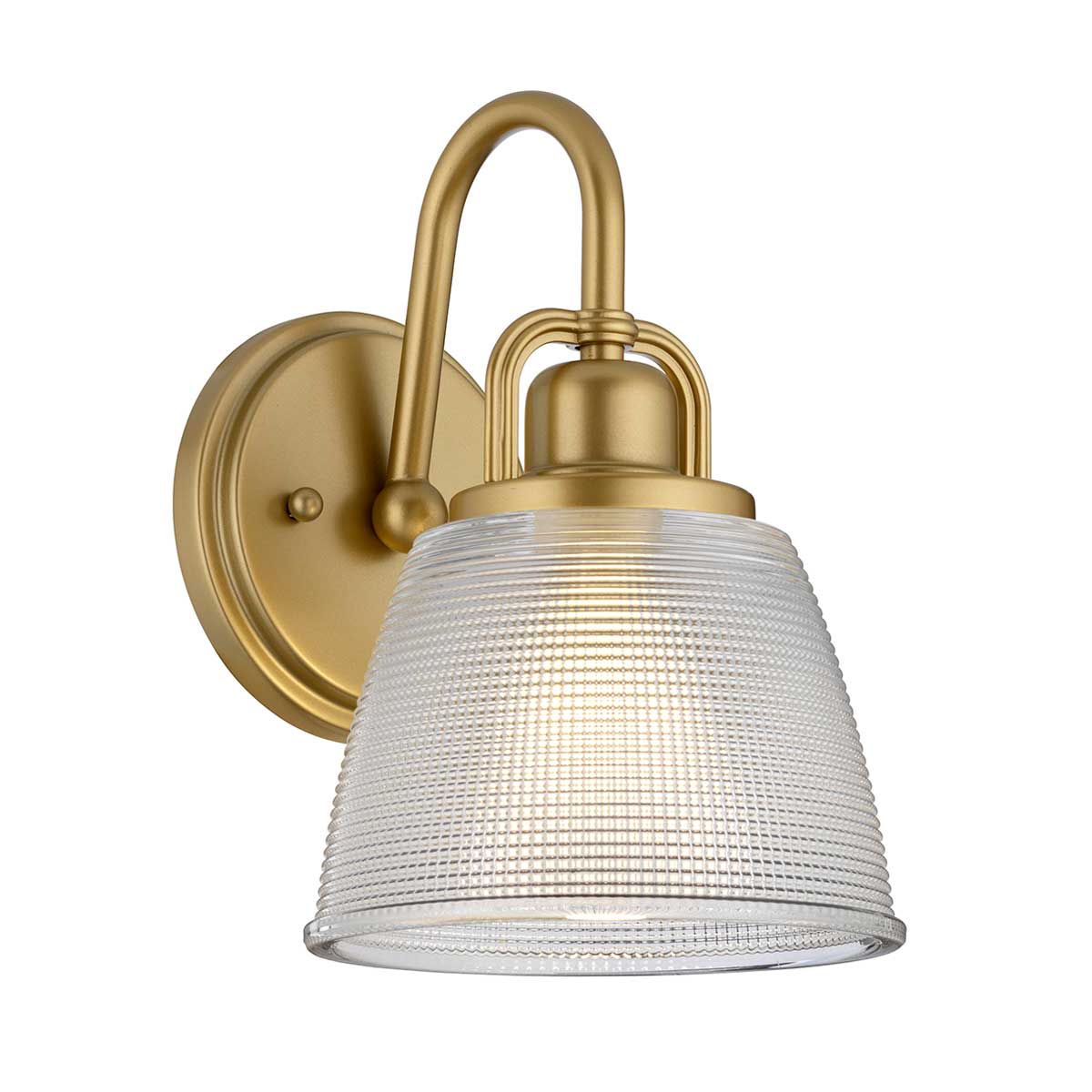 Dublin 1Lt Bathroom Wall Light IP44 – Polished Chrome/ Natural Brass