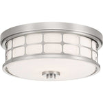 Guardian 2Lt Flush IP44 - Brushed Nickel / Painted Natural Brass