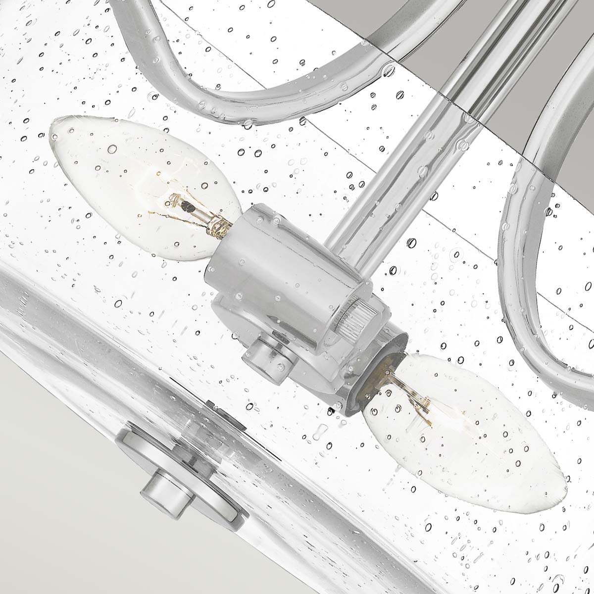 Hollister 2 Light Semi-Flush - Brushed Brass/ Polished Nickel E27