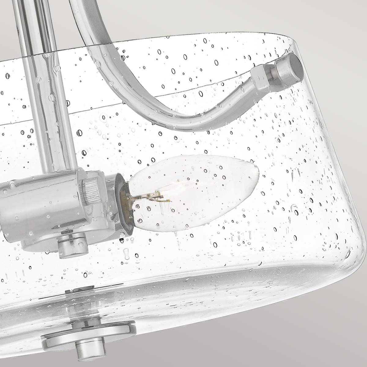 Hollister 2 Light Semi-Flush - Brushed Brass/ Polished Nickel E27