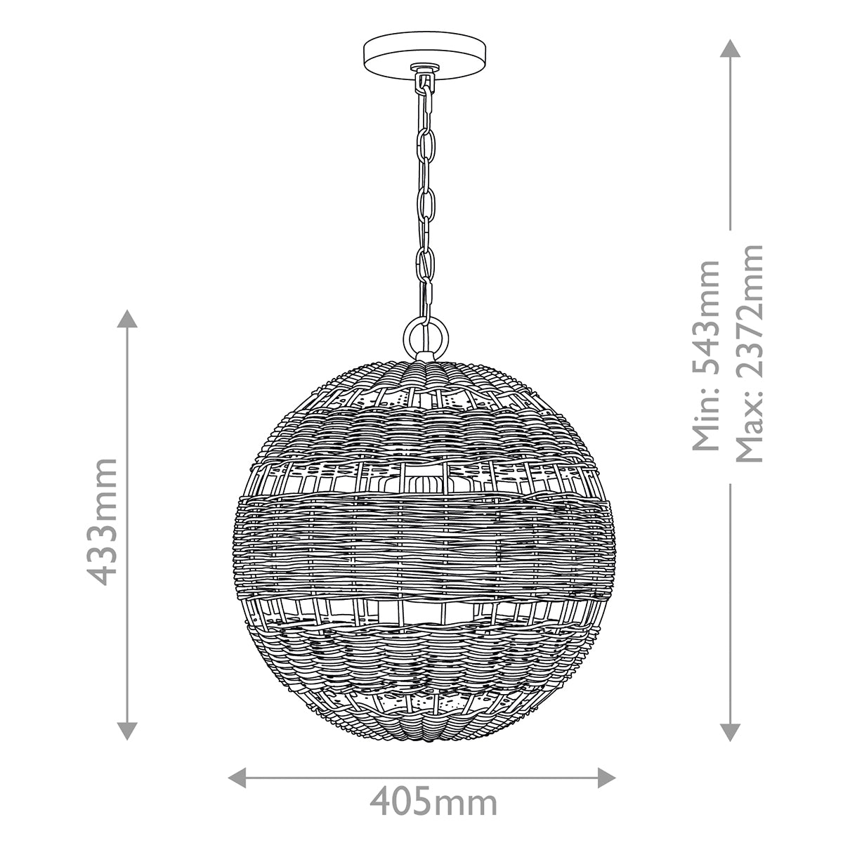 Quoizel Lindendale 1 lt Pendant - IP44 E27