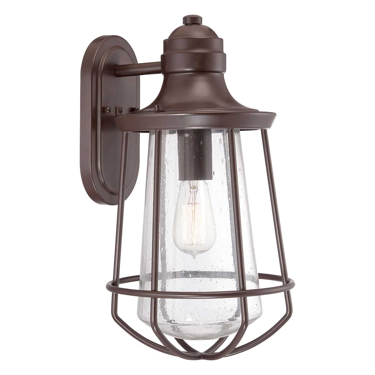 Marine 1 Light  Outdoor Wall Lantern - Western Bronze E27 IP44
