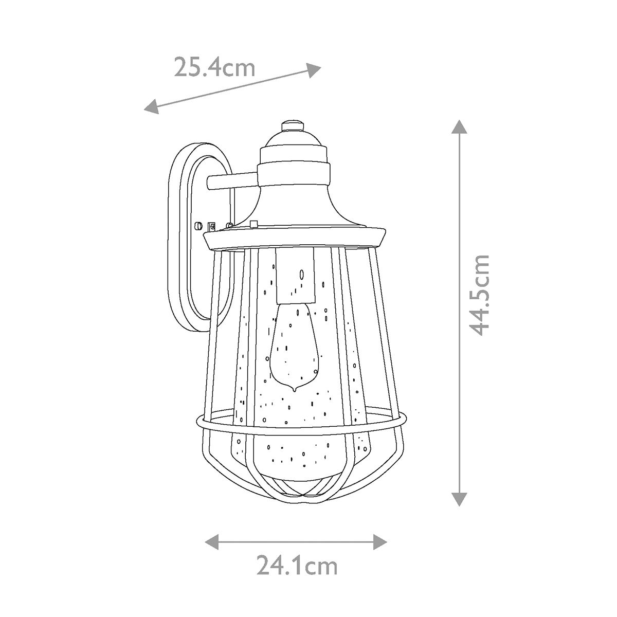 Marine 1 Light  Outdoor Wall Lantern - Western Bronze E27 IP44