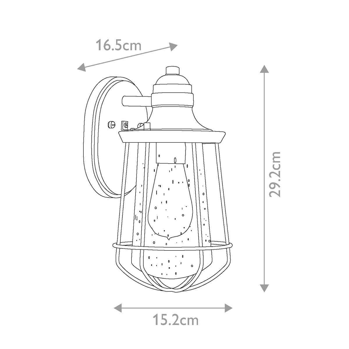Marine 1 Light  Outdoor Wall Lantern - Western Bronze E27 IP44