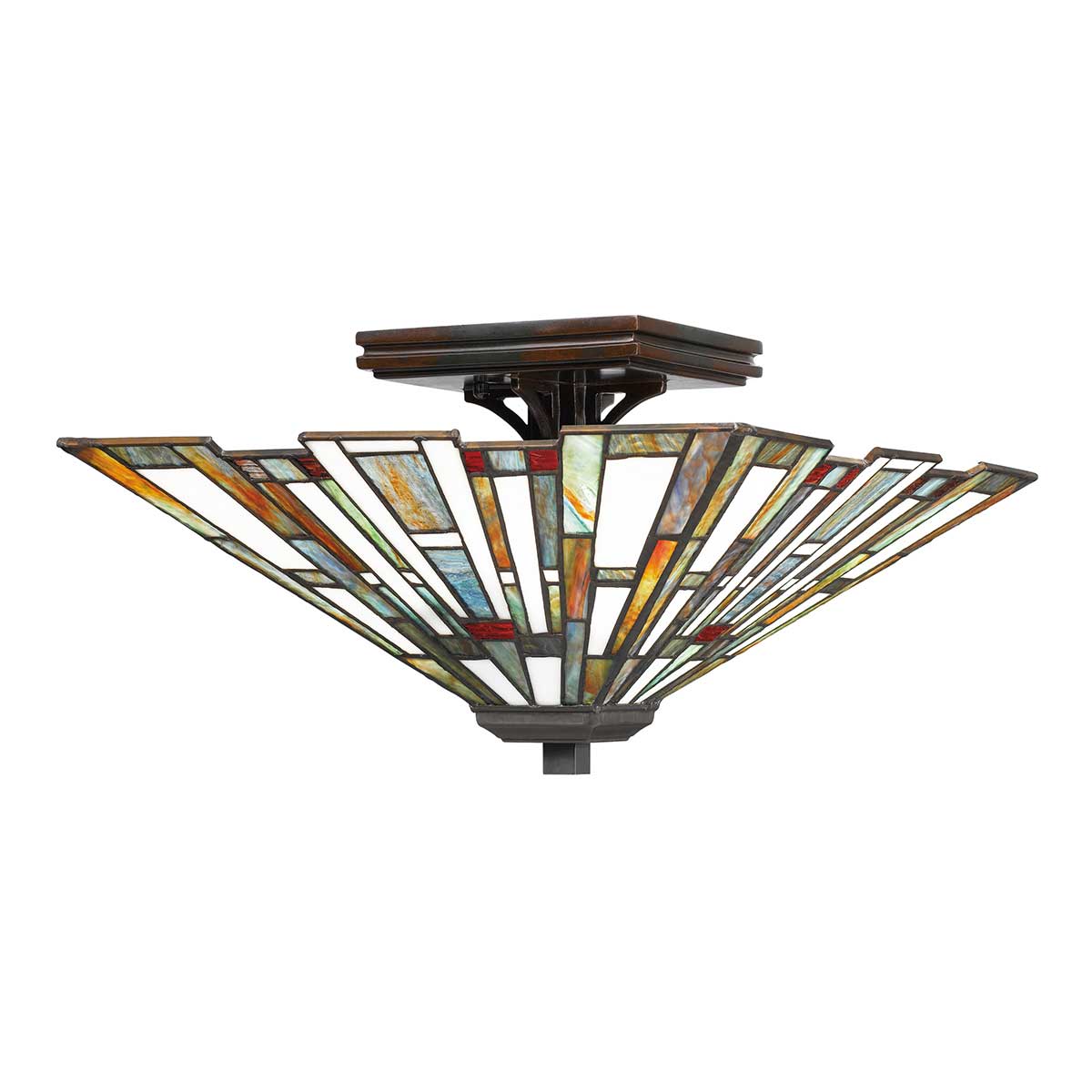 Maybeck 2 Light Flush - Valiant Bronze E27