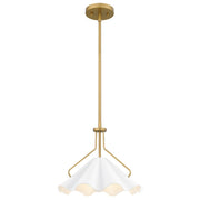 Quoizel Mejia 1 lt Pendant - Aged Brass, Textured White Steel Shade E27
