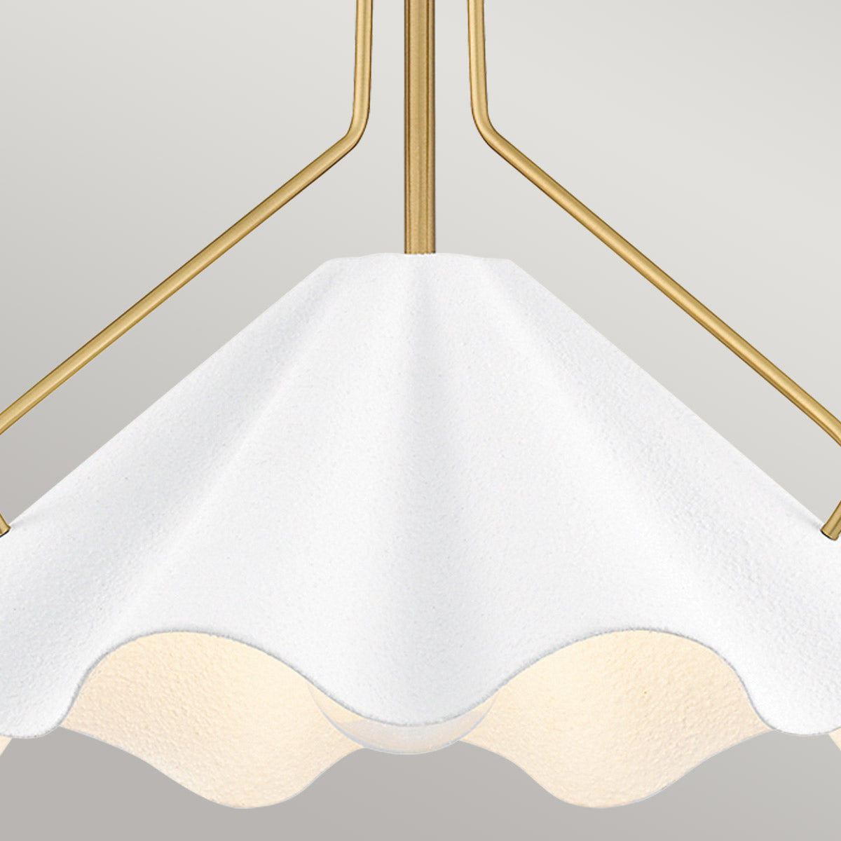 Quoizel Mejia 1 lt Pendant - Aged Brass, Textured White Steel Shade E27