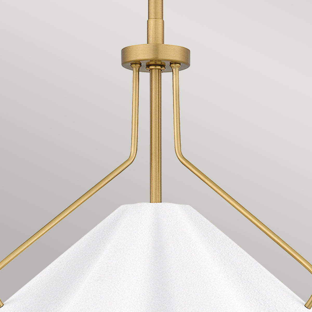 Quoizel Mejia 1 lt Pendant - Aged Brass, Textured White Steel Shade E27