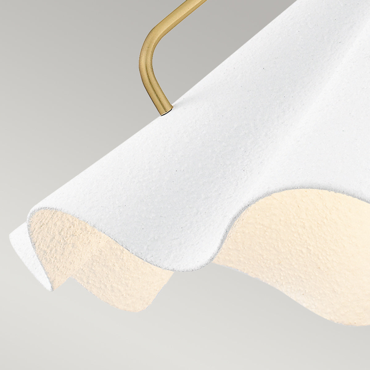 Quoizel Mejia 1 lt Pendant - Aged Brass, Textured White Steel Shade E27