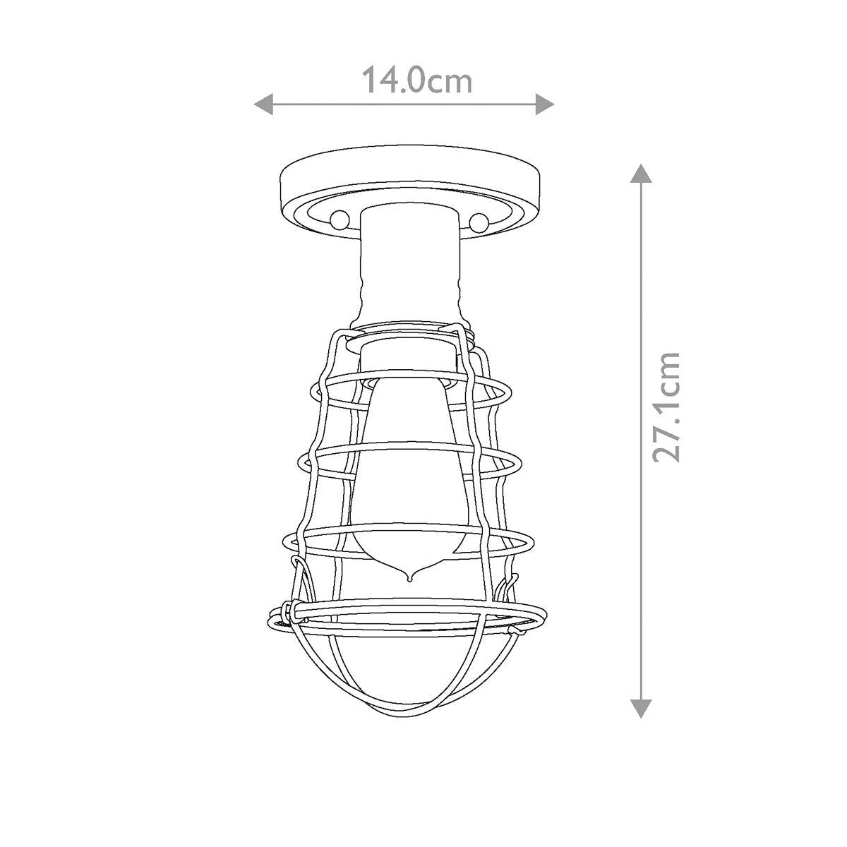 Mixon 1 Light Semi-Flush - In Various Finishes E27