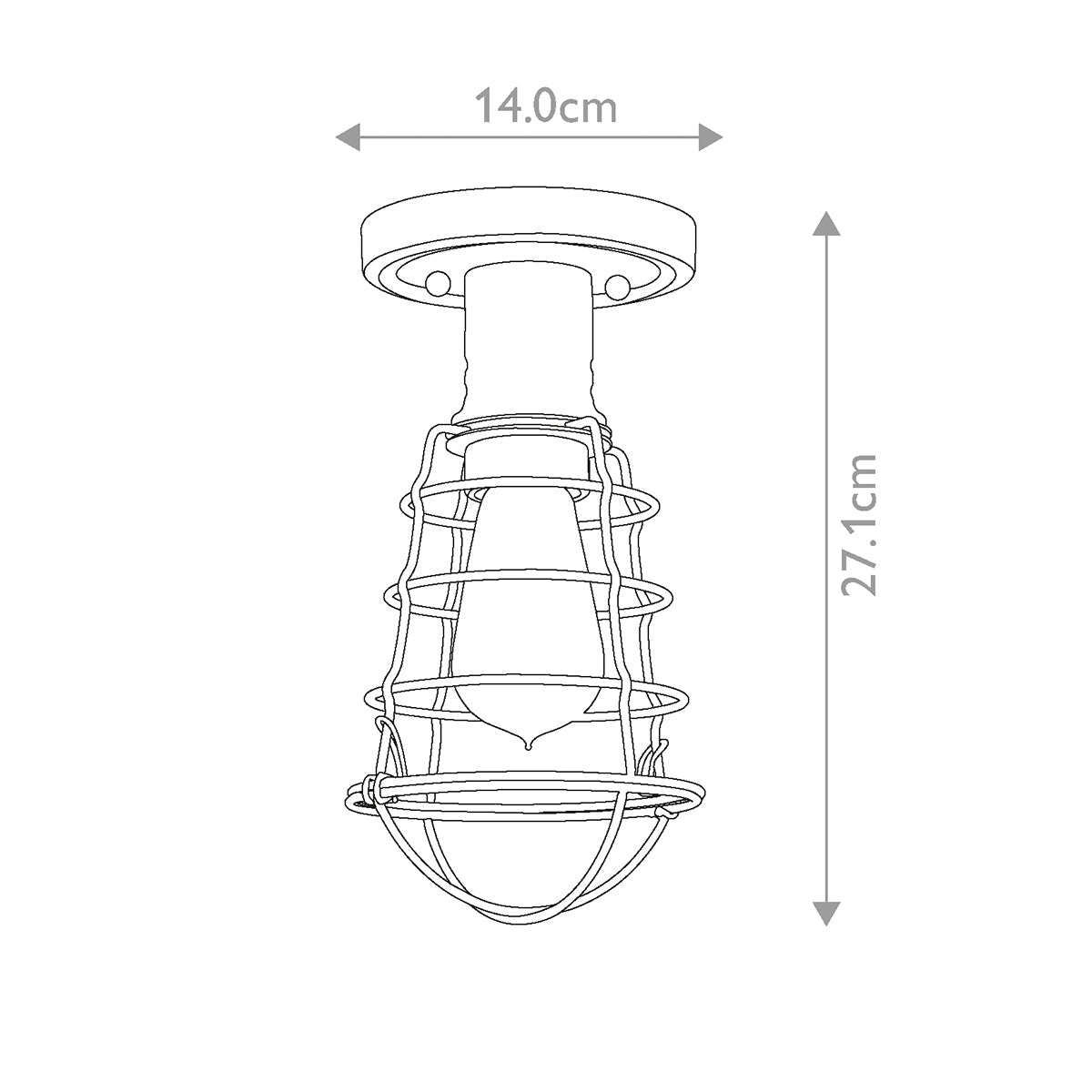 Mixon 1 Light Semi-Flush - In Various Finishes E27