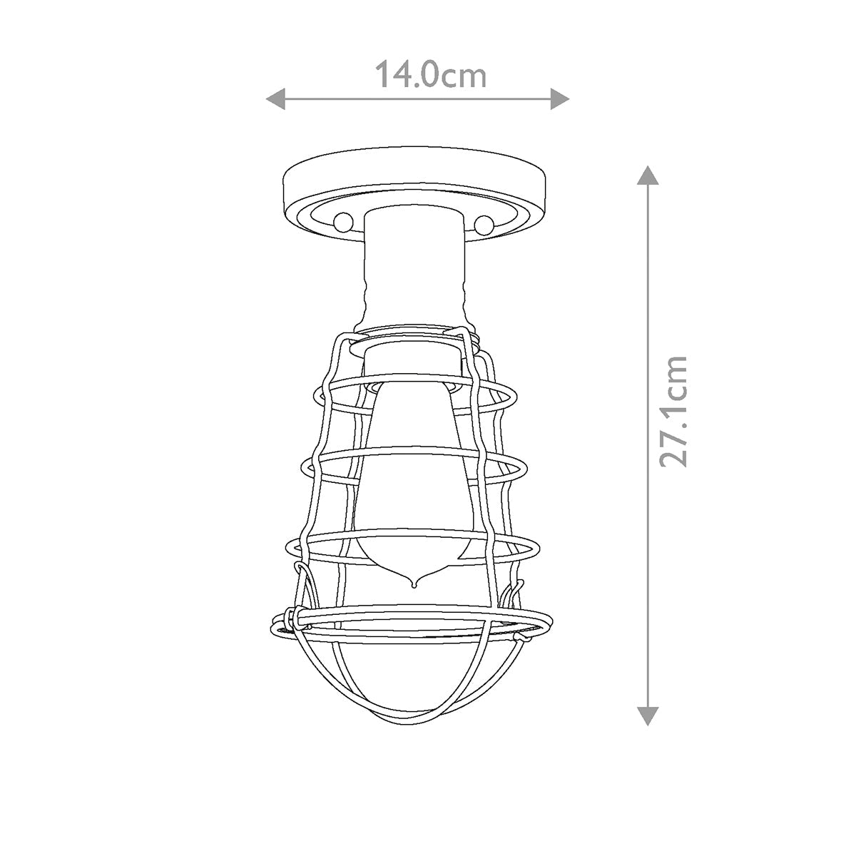 Mixon 1 Light Semi-Flush - In Various Finishes E27