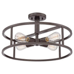 New Harbor 4 Light Semi-Flush - Western Bronze E27