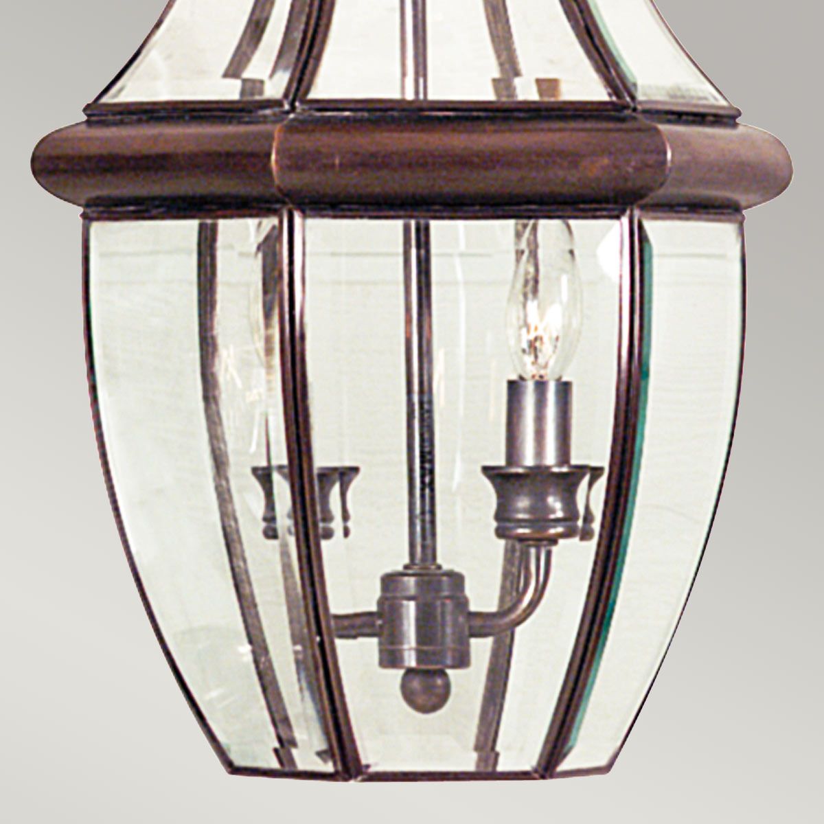 Newbury 1/2Lt Chain Lantern - Lacquered Polished Brass/Lacquered Aged Copper IP23 E27