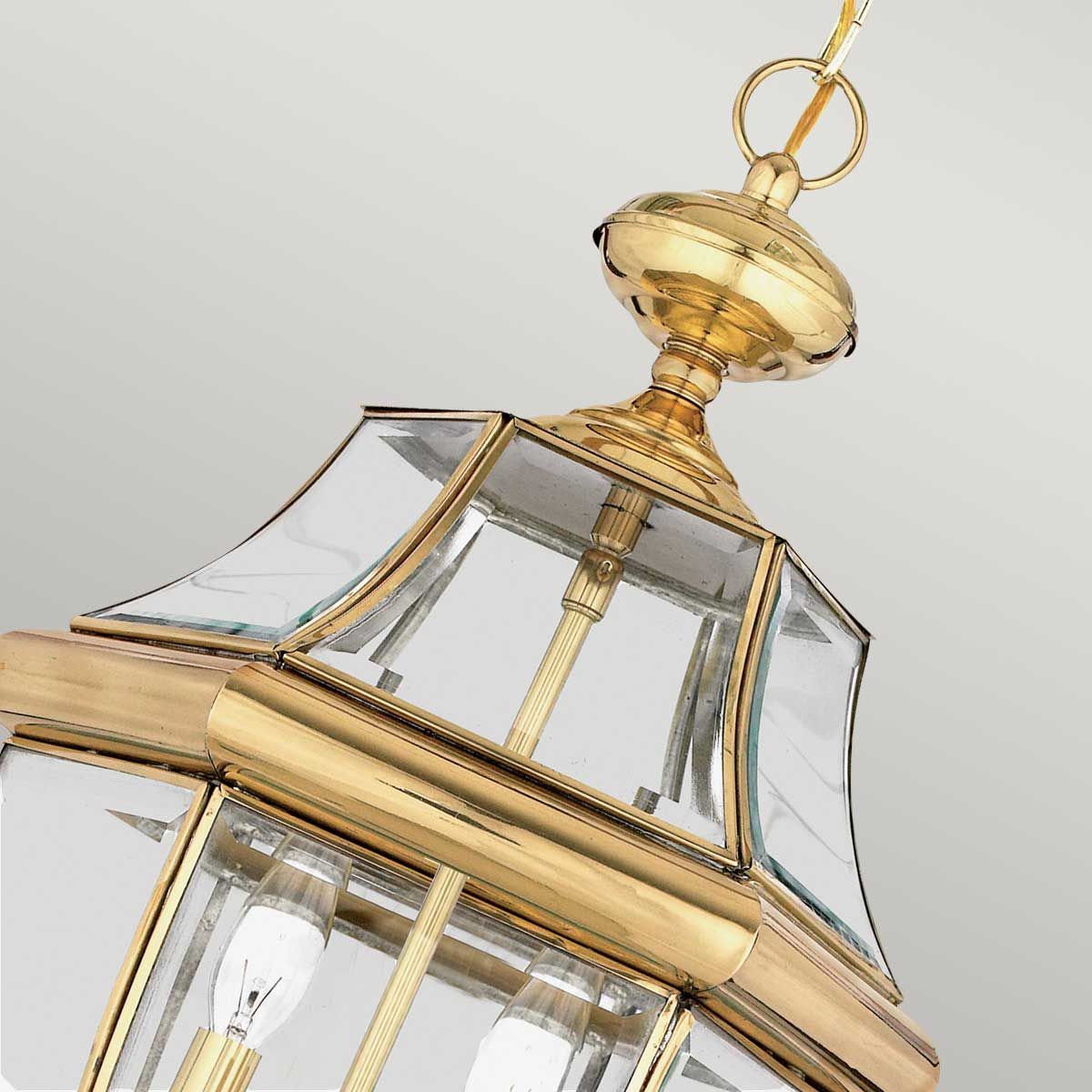 Newbury 1/2Lt Chain Lantern - Lacquered Polished Brass/Lacquered Aged Copper IP23 E27