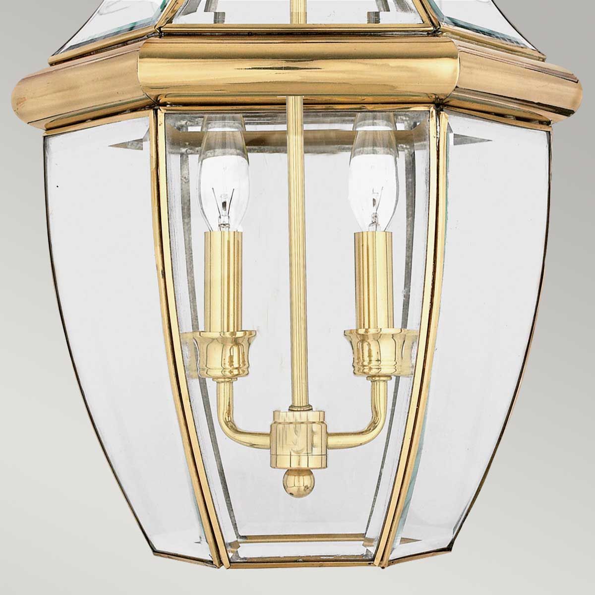 Newbury 1/2Lt Chain Lantern - Lacquered Polished Brass/Lacquered Aged Copper IP23 E27