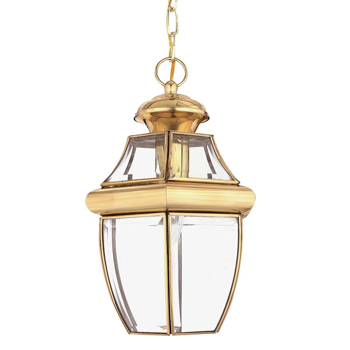 Newbury 1/2Lt Chain Lantern - Lacquered Polished Brass/Lacquered Aged Copper IP23 E27