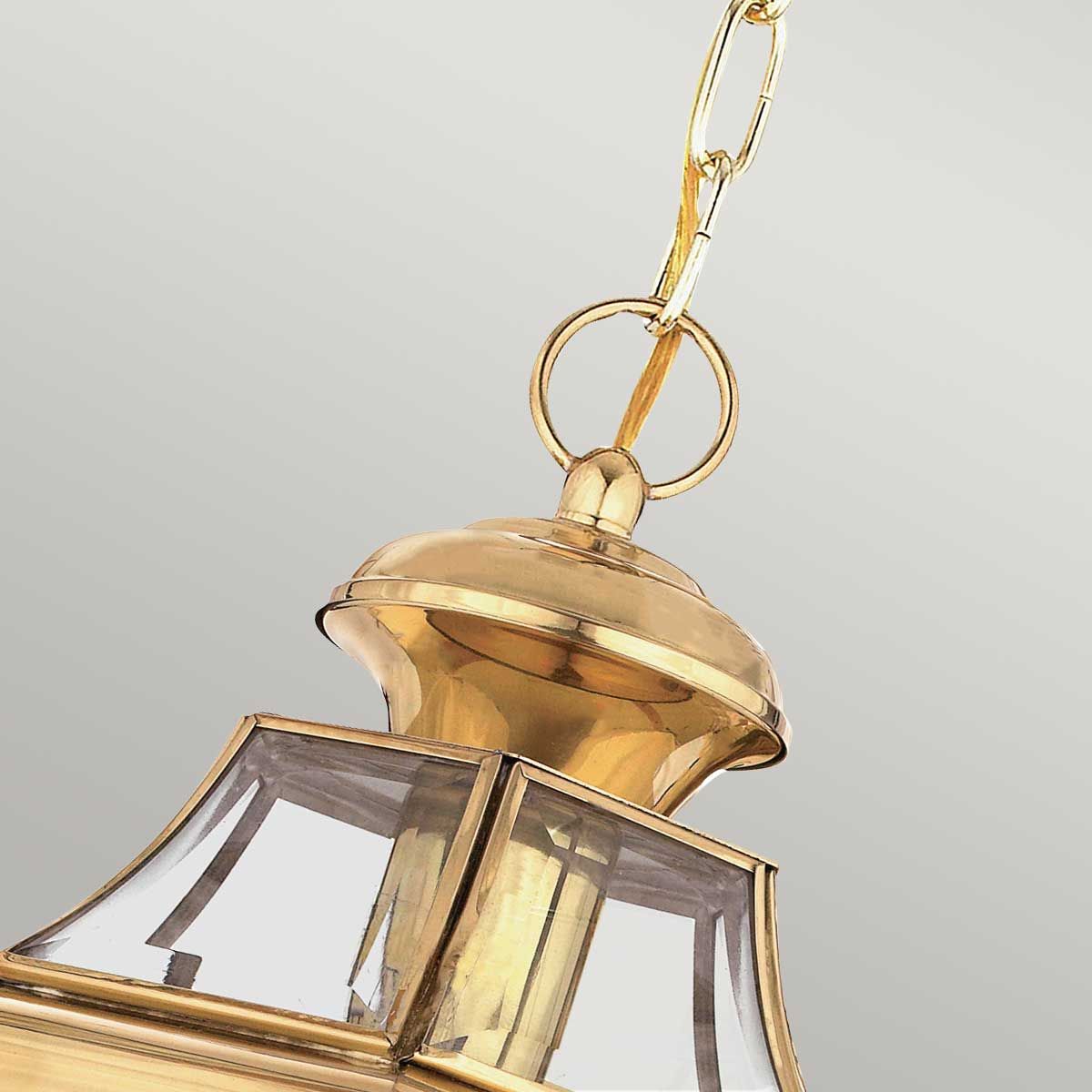 Newbury 1/2Lt Chain Lantern - Lacquered Polished Brass/Lacquered Aged Copper IP23 E27
