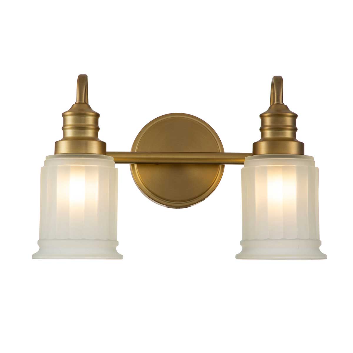 Swell 2 Light Wall Light – Brushed Brass/Polished Chrome