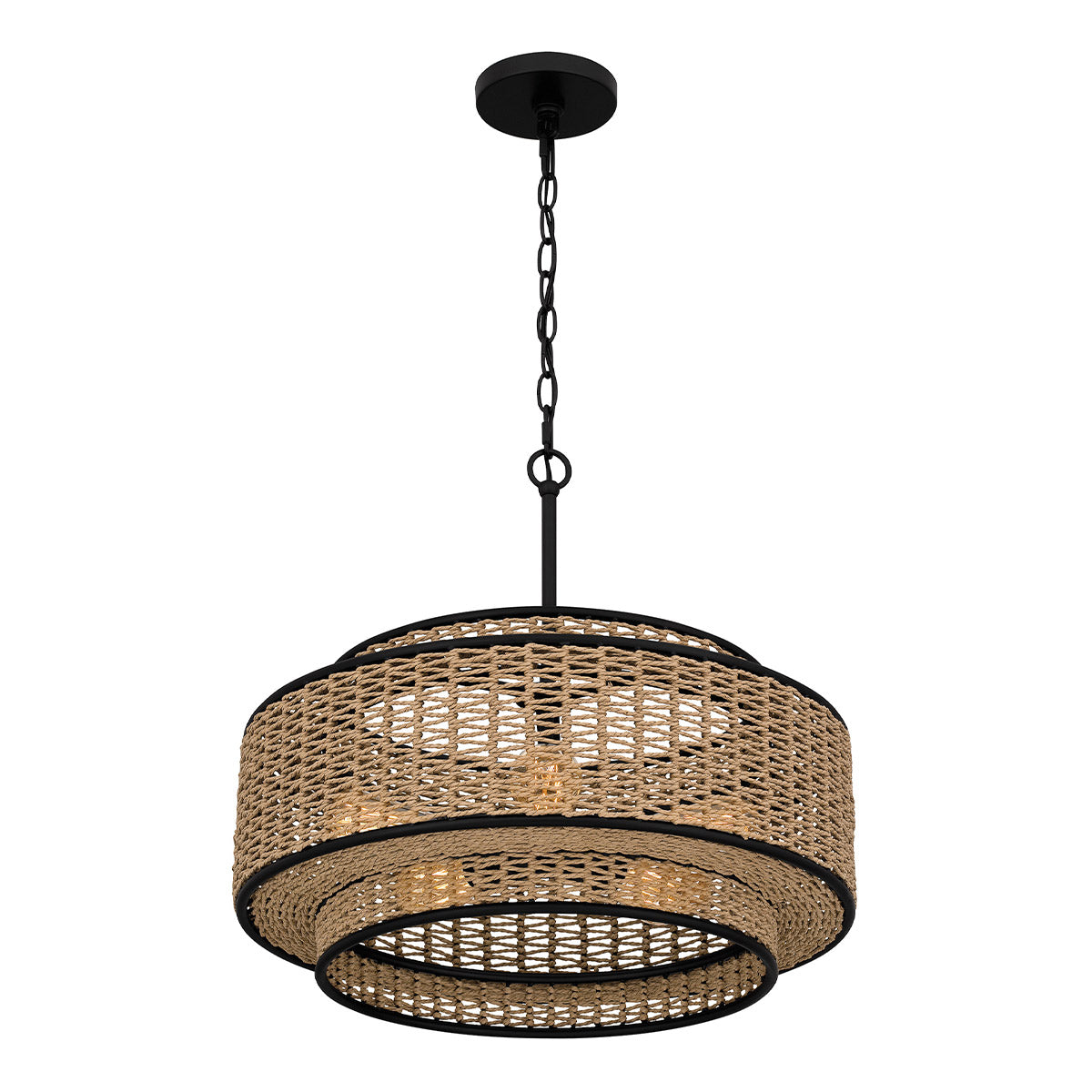 Quoizel Teton 5 lt Pendant - Matte Black E27