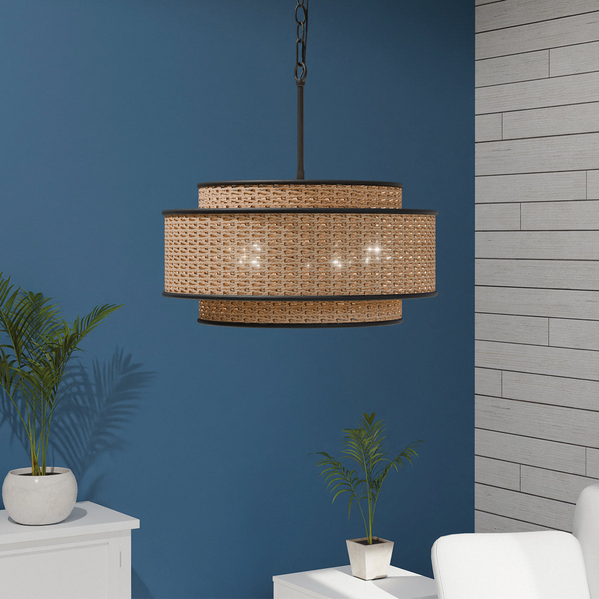 Quoizel Teton 5 lt Pendant - Matte Black E27