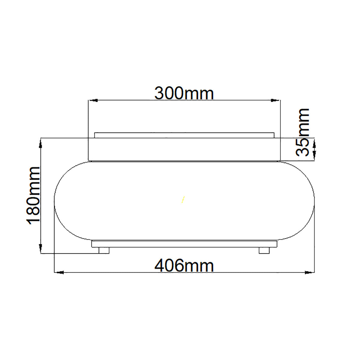 Trilogy 2/3Lt Flush - In Various Finishes E27