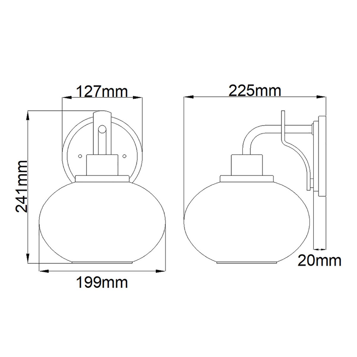 Trilogy 1 Light Wall Light - Brushed Nickel/Old Bronze IP20 E27