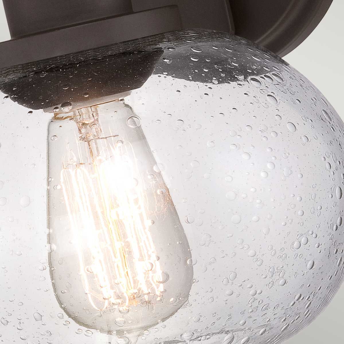 Trilogy 1 Light Wall Light - Brushed Nickel/Old Bronze IP20 E27