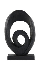Randa Small Ornament - Matt Black Wood Finish