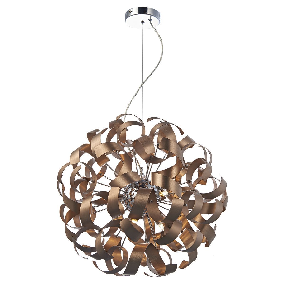 Rawley 9Lt Centre Ceiling Light - Brushed Copper Finish