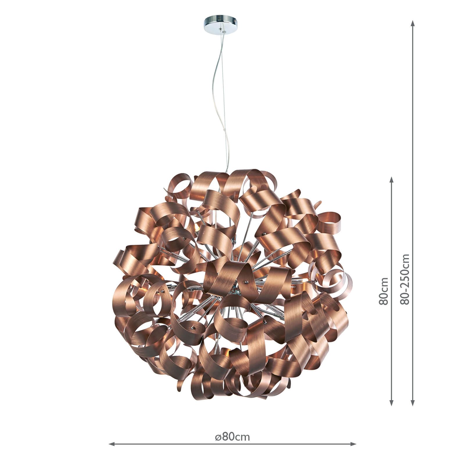Rawley 12Lt Centre Ceiling Light - Brushed Copper Finish