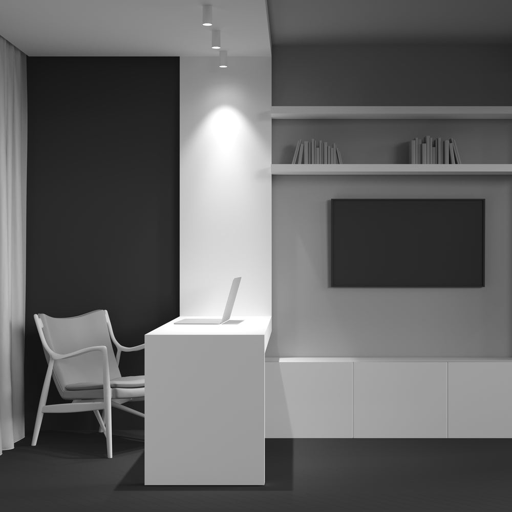 Focus 1Lt Semi Flush Spotlight IP20 - Various Colours