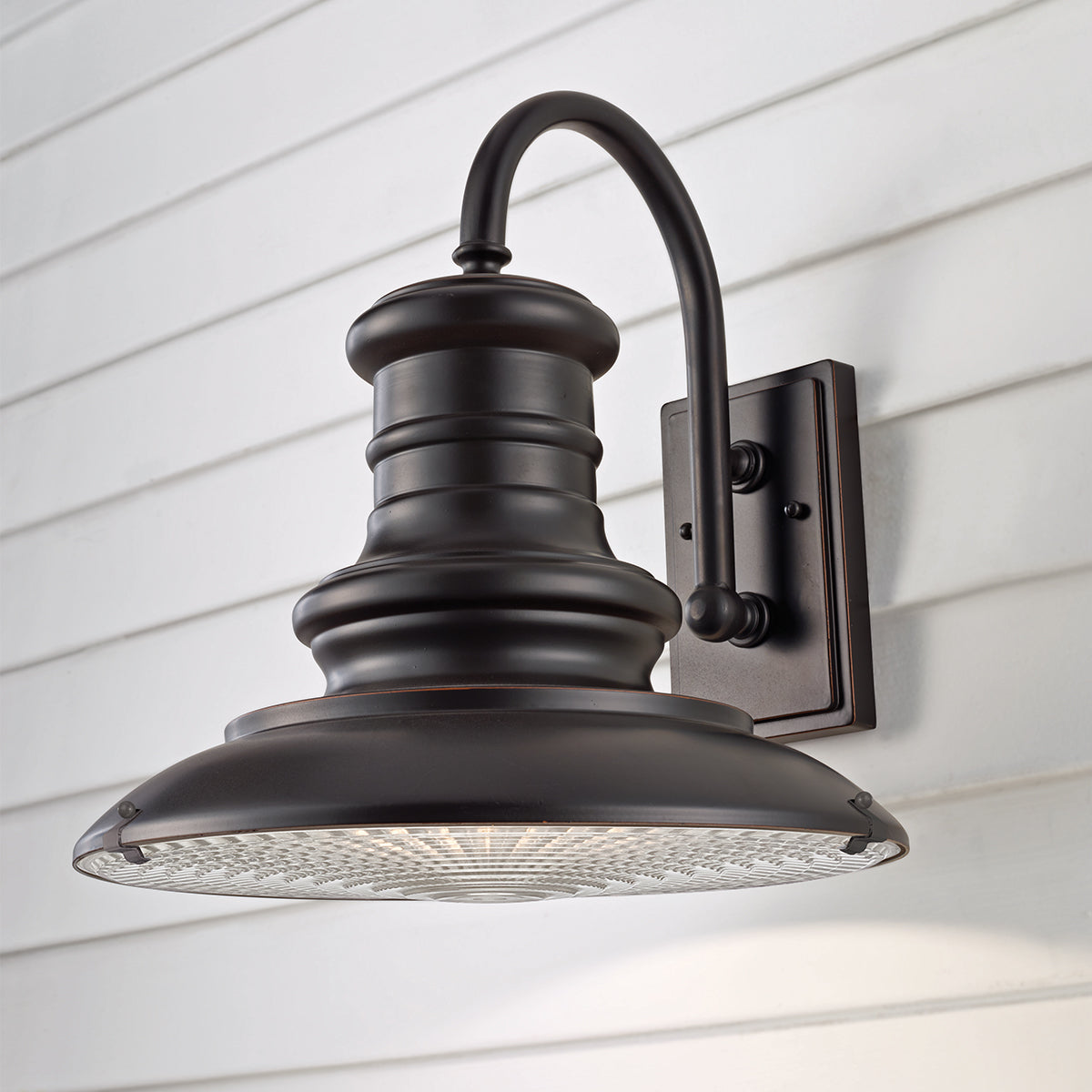 Feiss Redding Station Large Wall Lantern - Restoration Bronze Finish