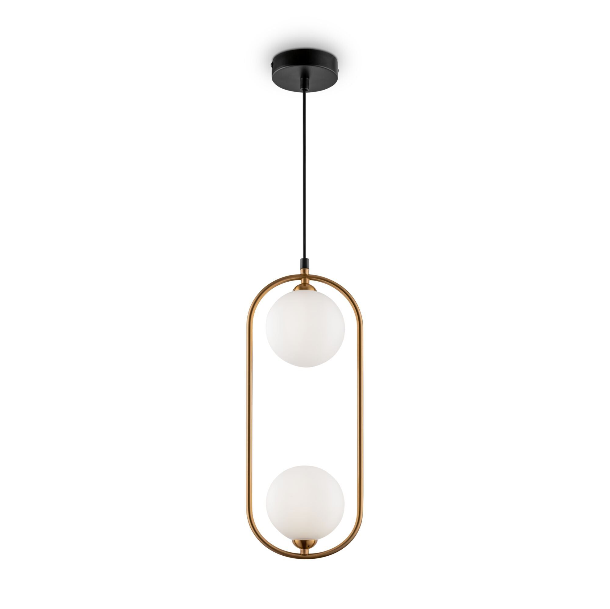 MAYTONI | Ring 2Lt Pendant Ceiling Light - Brass Finish IP20