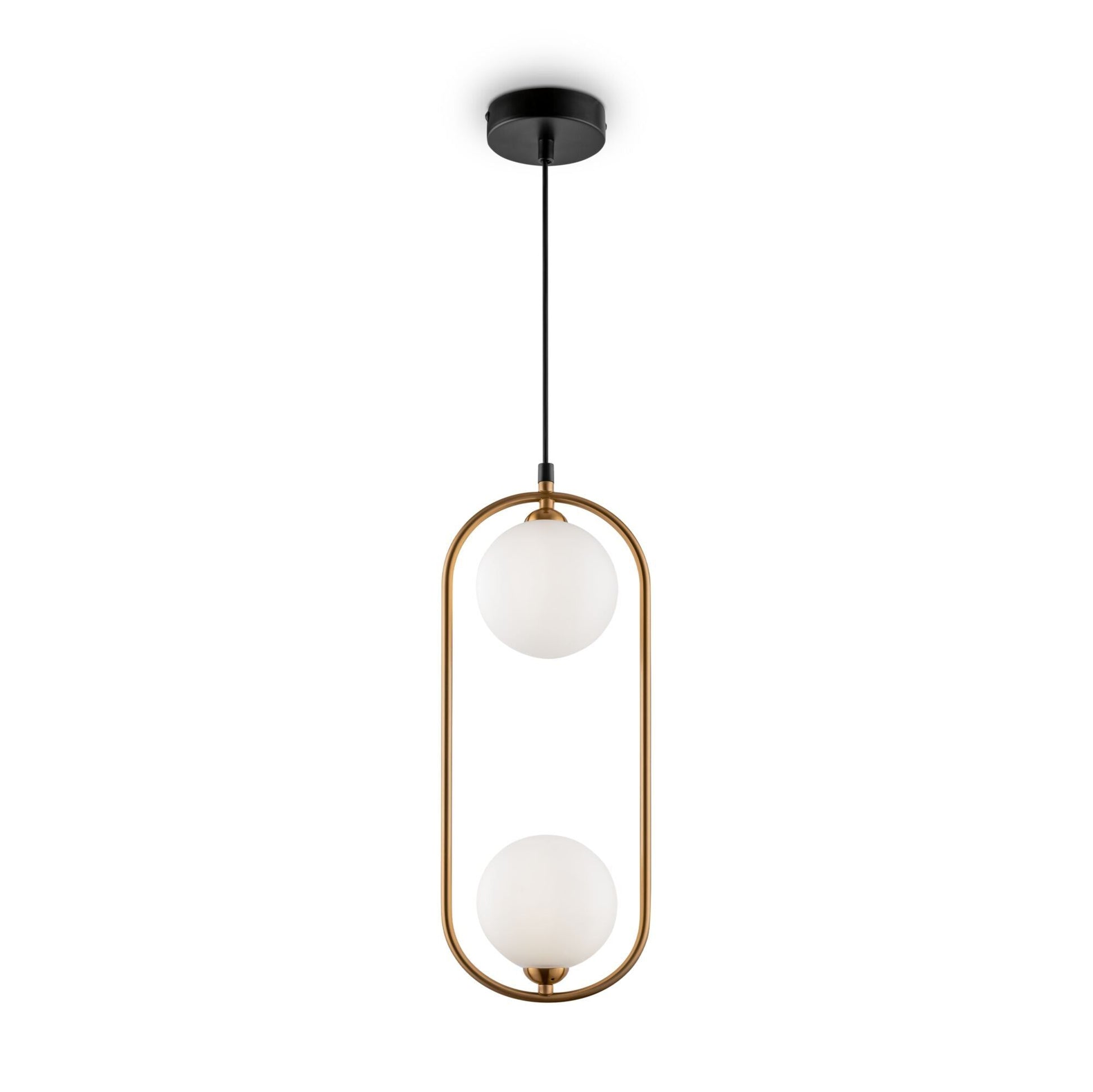 MAYTONI | Ring 2Lt Pendant Ceiling Light - Brass Finish IP20