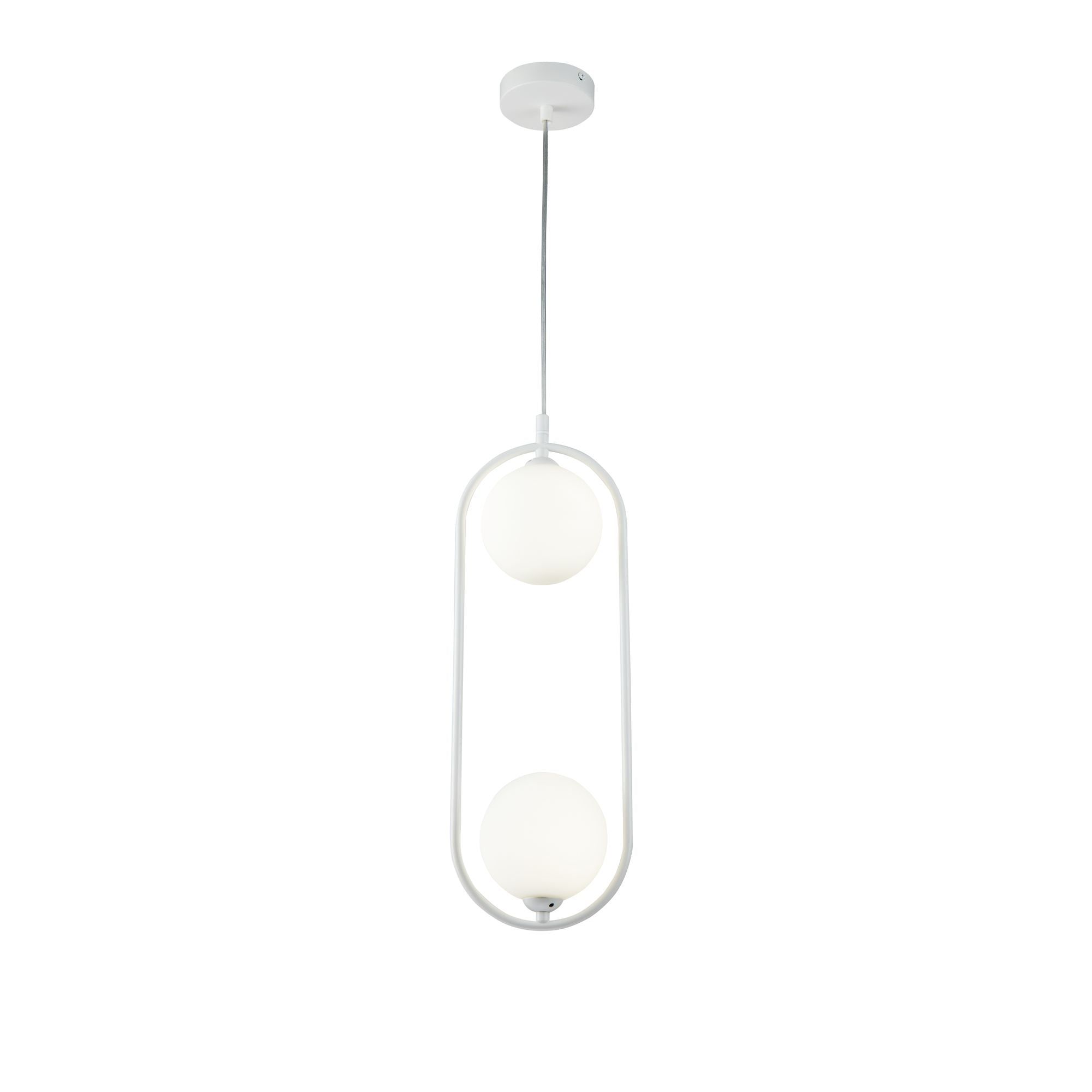 MAYTONI | Ring 2Lt Pendant Ceiling Light - White Finish IP20