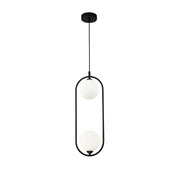 MAYTONI | Ring 2Lt Pendant Ceiling Light - Black Finish IP20