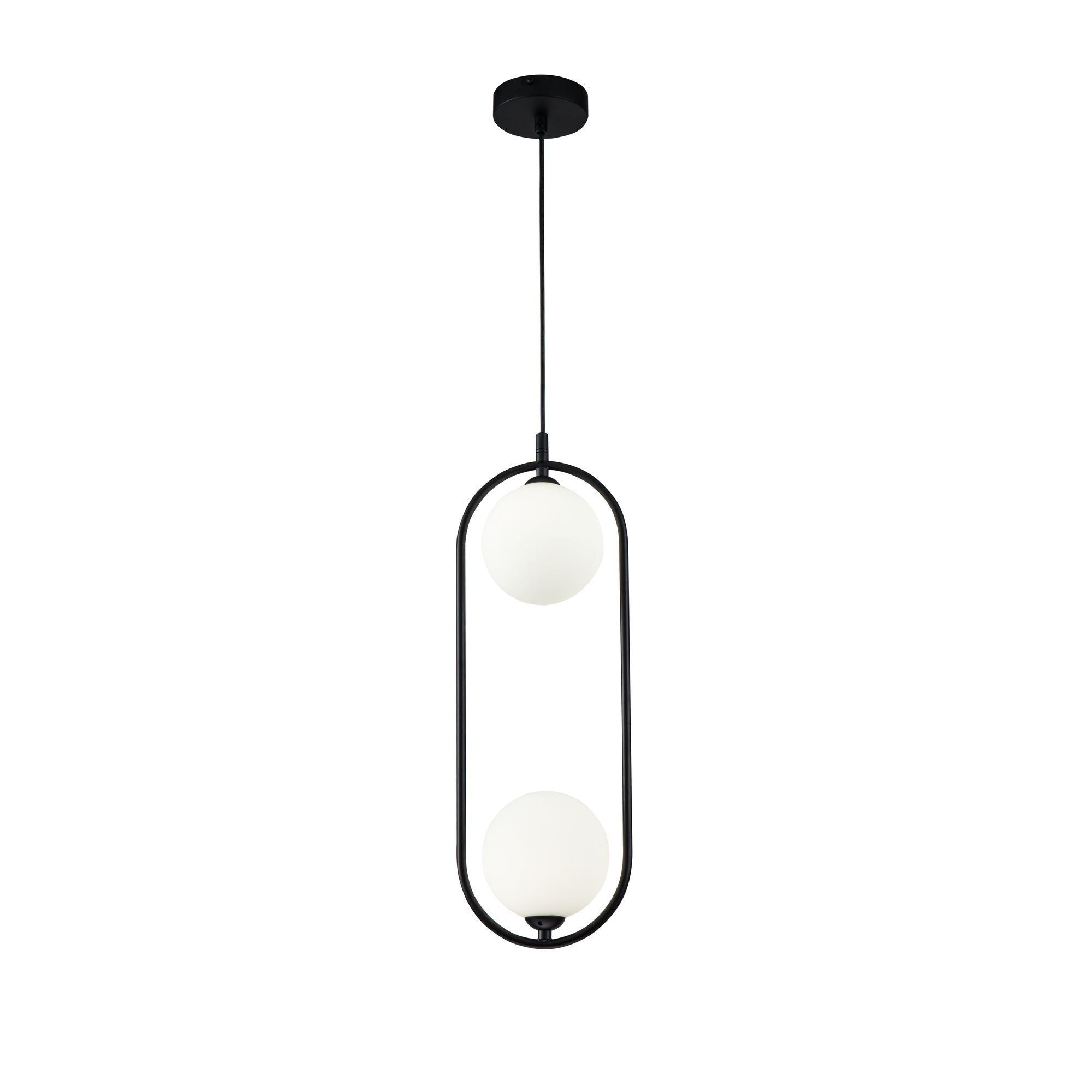 MAYTONI | Ring 2Lt Pendant Ceiling Light - Black Finish IP20