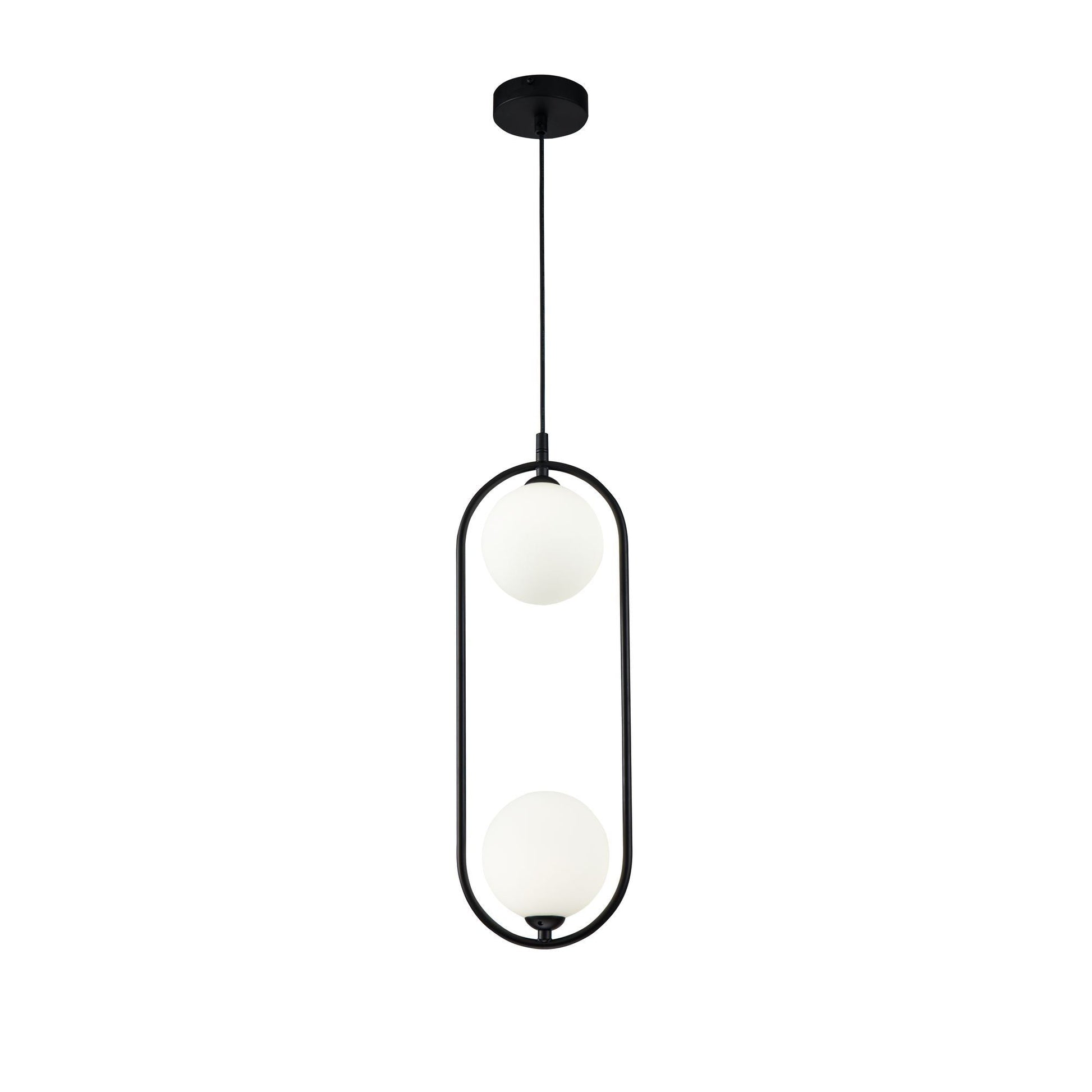 MAYTONI | Ring 2Lt Pendant Ceiling Light - Black Finish IP20