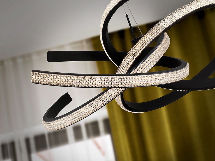 Ring II Black-Finish Centre Ceiling Light