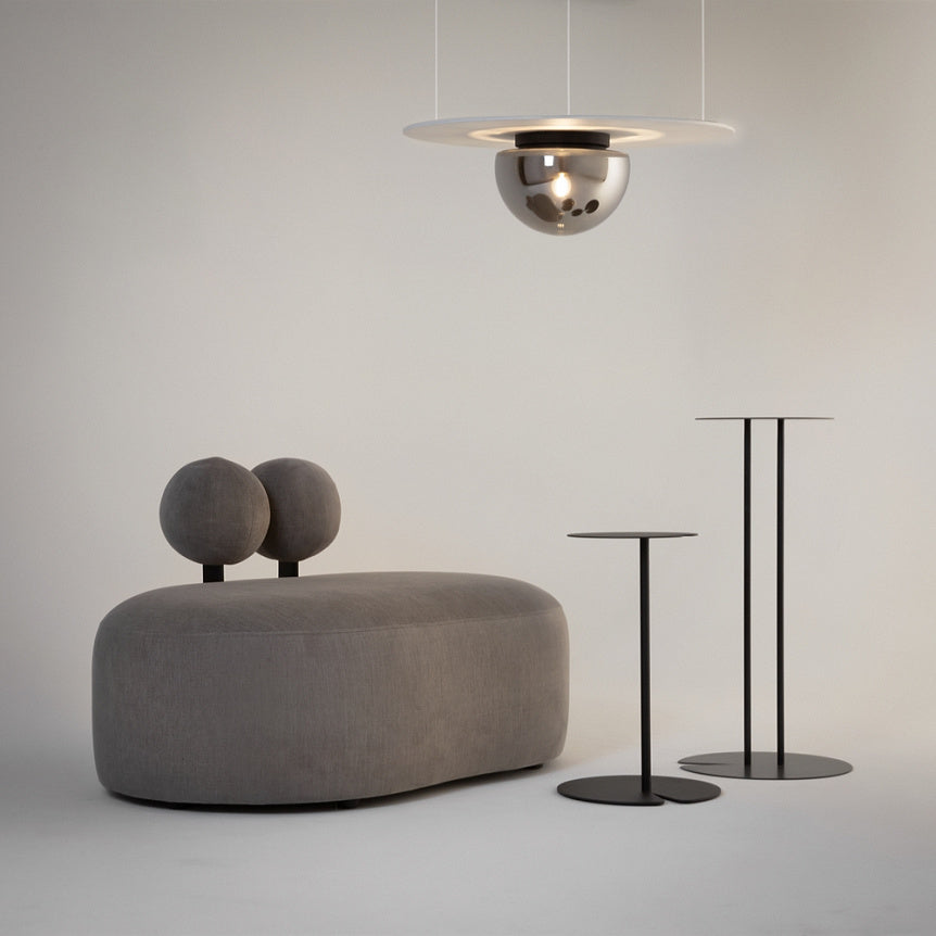 Glassy Ceiling Lamp- Gold/ Black Finishes