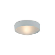 Rondo Flush Ceiling Light IP44 - White/Silver