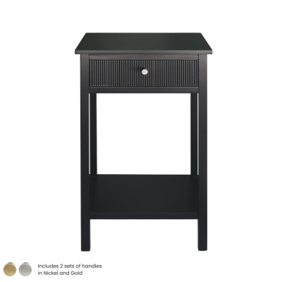 Lindon Wood End Table Black