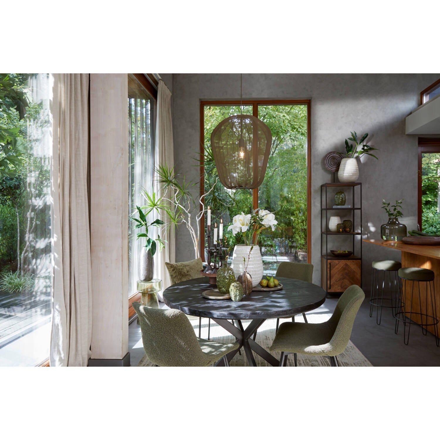 Ruhla Square Cushion - Green Finish