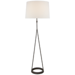 Dauphine Floor Lamp- Gilded Iron/ Aged Iron Finishes