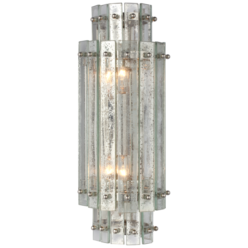 Cadence Tiered Sconce- Antique Brass/ Polished Nickel