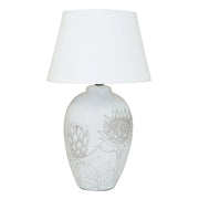 Serene Lamp - White & Floral Finish